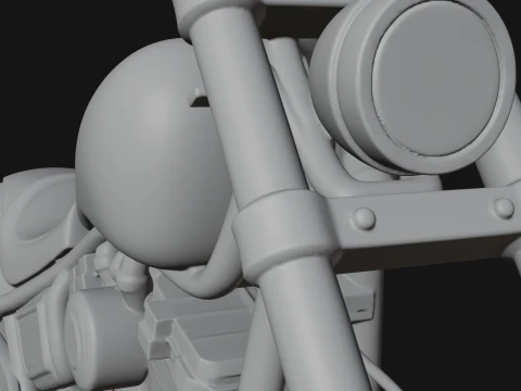 Chopper Motorcycle Model Design 2 - 3D Print Model 3D Print Model