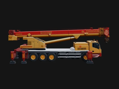 Mobile Crane Truck Model Design 1 - 3D Print Model 3D Print Model