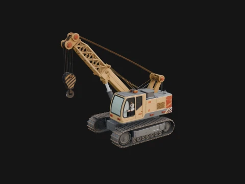 Crawler Crane Model Design 1 - 3D Print Model 3D Print Model