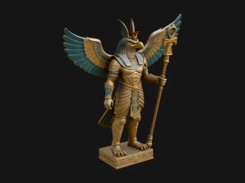 Horus Egyptian God Statue Design 11 - 3D Print Model 3D Print Model