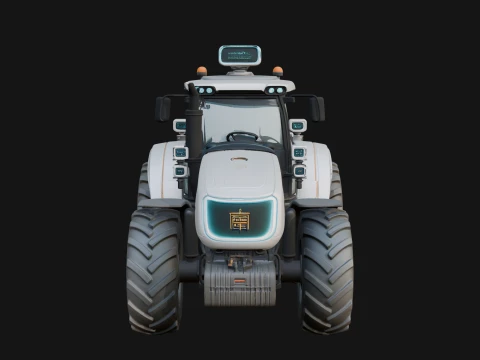Farm Tractor Model Design 4 - 3D Print Model Modelo de Impressão 3D