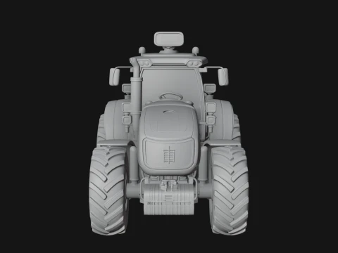Farm Tractor Model Design 4 - 3D Print Model Modelo de Impressão 3D