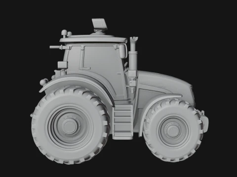 Farm Tractor Model Design 4 - 3D Print Model Modelo de Impressão 3D