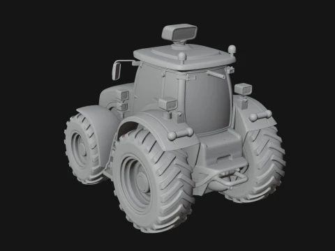 Farm Tractor Model Design 4 - 3D Print Model Modelo de Impressão 3D