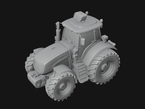 Farm Tractor Model Design 4 - 3D Print Model Modelo de Impressão 3D