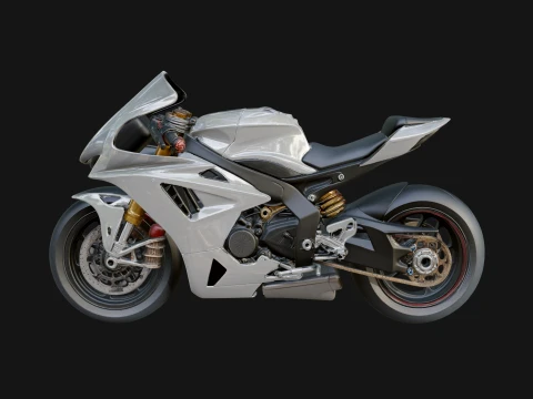 Sport Motorcycle Model Design 4 - 3D Print Model 3D 打印模型
