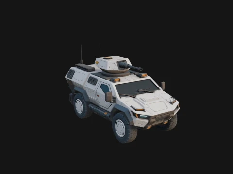 Armored Security Truck Model Design 7 - 3D Print Model 3D Print Model
