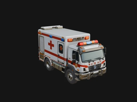 Ambulance Truck Model Design 2 - 3D Print Model Modelo de Impressão 3D