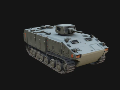 Tracked Armored Vehicle Model Design 5 - 3D Print Model Modelo de impresión 3D
