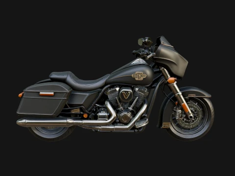Cruiser Motorcycle Model Design 3 - 3D Print Model Modelo de Impressão 3D