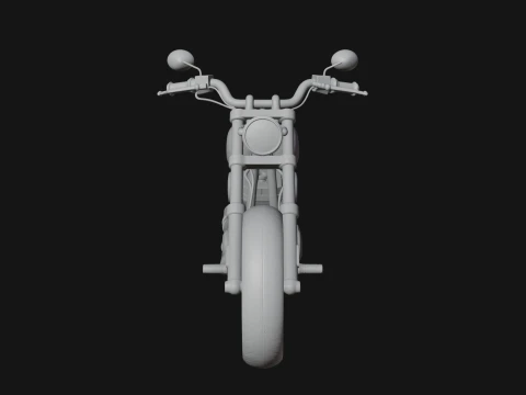 Cruiser Motorcycle Model Design 5 - 3D Print Model 3D Print Model