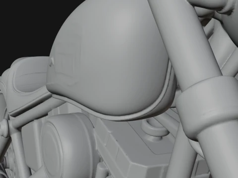 Cruiser Motorcycle Model Design 5 - 3D Print Model 3D Print Model