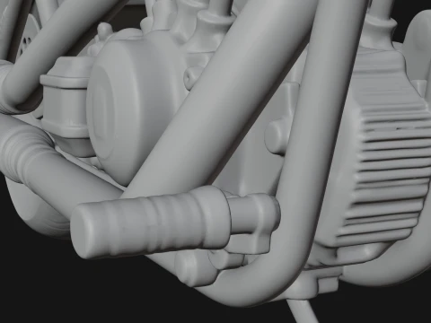 Cruiser Motorcycle Model Design 5 - 3D Print Model 3D Print Model