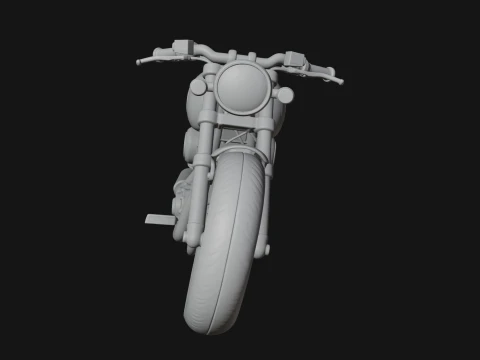 Cruiser Motorcycle Model Design 6 - 3D Print Model 3D Print Model