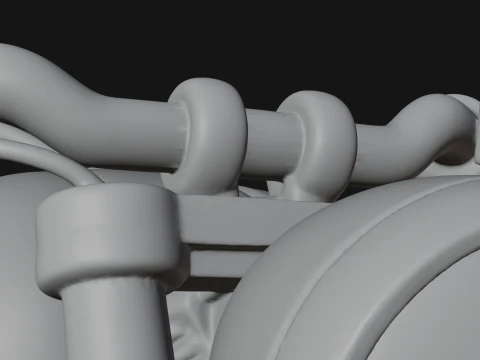 Cruiser Motorcycle Model Design 6 - 3D Print Model 3D Print Model