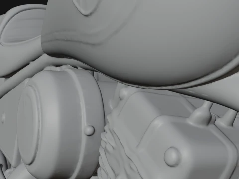 Cruiser Motorcycle Model Design 6 - 3D Print Model 3D Print Model
