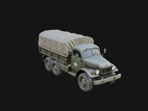 Military Cargo Truck Model Design 4 - 3D Print Model Model Cetak 3D