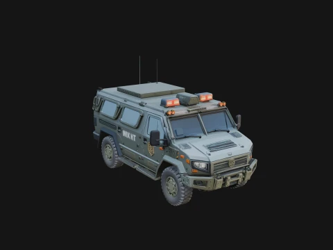 Armored Security Truck Model Design 8 - 3D Print Model 3D Print Model