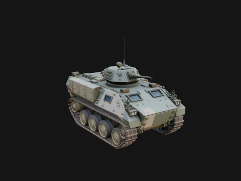 Tracked Armored Vehicle Model Design 6 - 3D Print Model Modello di stampa 3D