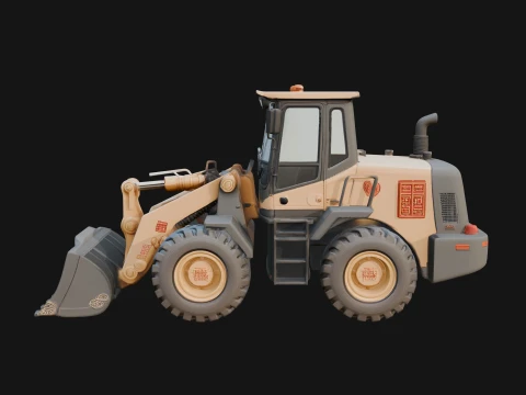Wheel Loader Model Design 4 - 3D Print Model 3D Print Model
