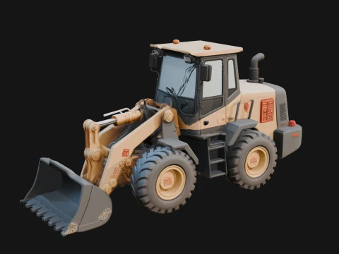 Wheel Loader Model Design 4 - 3D Print Model 3D Print Model
