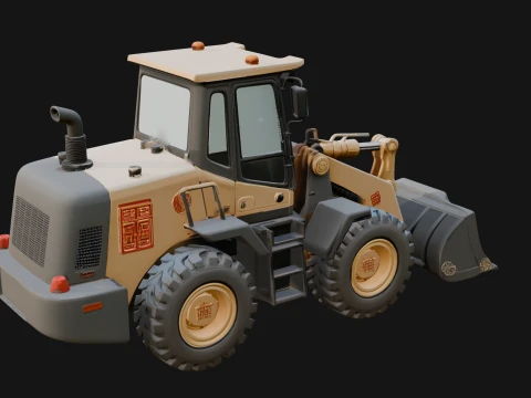 Wheel Loader Model Design 4 - 3D Print Model 3D Print Model