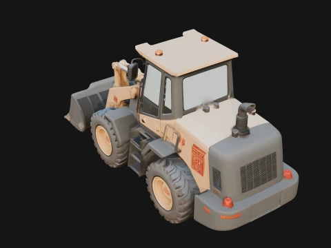 Wheel Loader Model Design 4 - 3D Print Model 3D Print Model