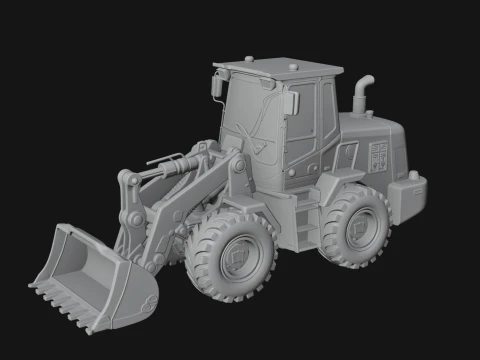 Wheel Loader Model Design 4 - 3D Print Model 3D Print Model