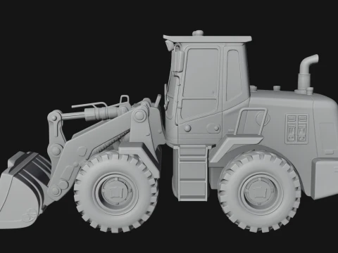 Wheel Loader Model Design 4 - 3D Print Model 3D Print Model