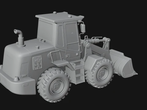 Wheel Loader Model Design 4 - 3D Print Model 3D Print Model