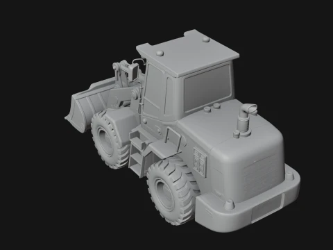 Wheel Loader Model Design 4 - 3D Print Model 3D Print Model