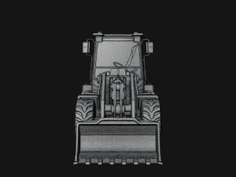 Wheel Loader Model Design 4 - 3D Print Model 3D Print Model