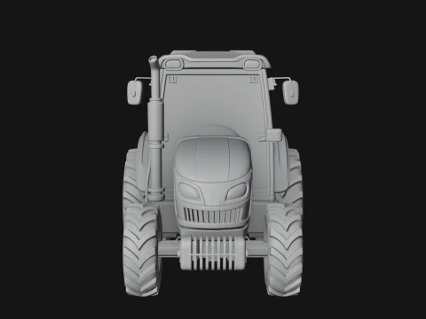Farm Tractor Model Design 5 - 3D Print Model 3D Print Model