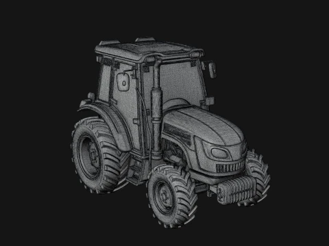 Farm Tractor Model Design 5 - 3D Print Model 3D Print Model