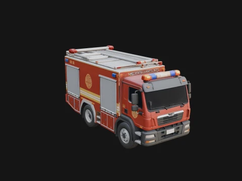 Fire Engine Model Design 7 - 3D Print Model 3D Print Model