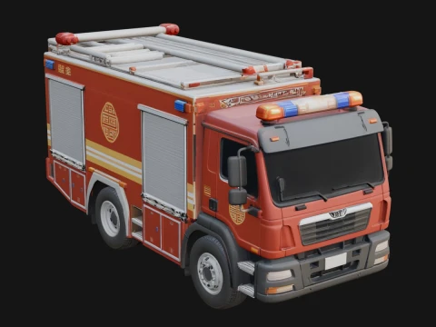 Fire Engine Model Design 7 - 3D Print Model 3D Print Model
