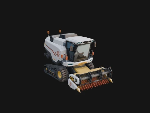 Combine Harvester Model Design 8 - 3D Print Model Modelo de impresión 3D