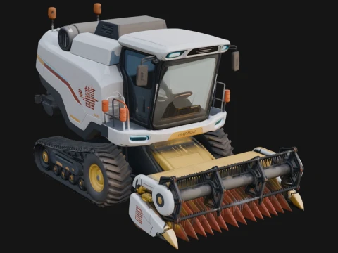 Combine Harvester Model Design 8 - 3D Print Model 3D Print Model