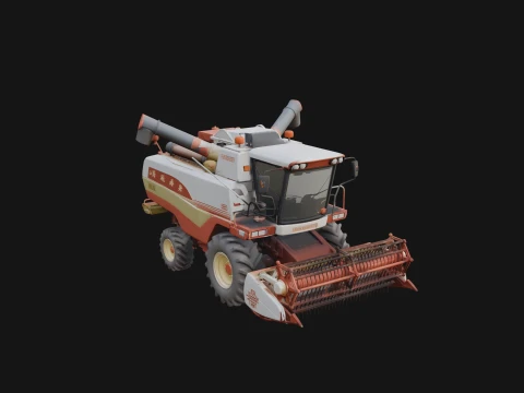 Combine Harvester Model Design 9 - 3D Print Model Modelo de impresión 3D
