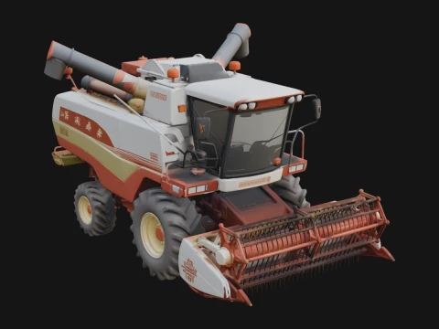Combine Harvester Model Design 9 - 3D Print Model Modelo de impresión 3D