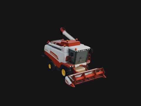 Combine Harvester Model Design 10 - 3D Print Model Modelo de impresión 3D