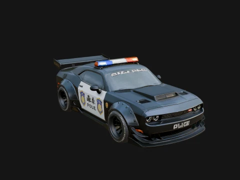 Police Patrol Car Model Design 4 - 3D Print Model 3D Print Model