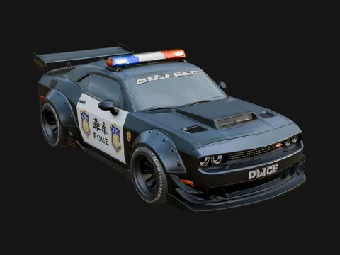 Police Patrol Car Model Design 4 - 3D Print Model 3D Print Model