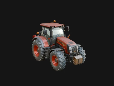Farm Tractor Model Design 7 - 3D Print Model 3D Print Model