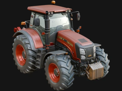 Farm Tractor Model Design 7 - 3D Print Model 3D Druckmodell