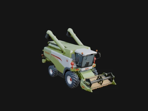 Combine Harvester Model Design 11 - 3D Print Model Modelo de impresión 3D