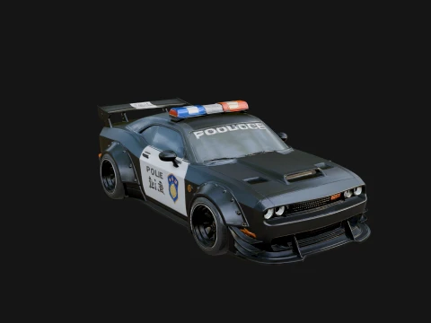 Police Patrol Car Model Design 5 - 3D Print Model 3D Print Model