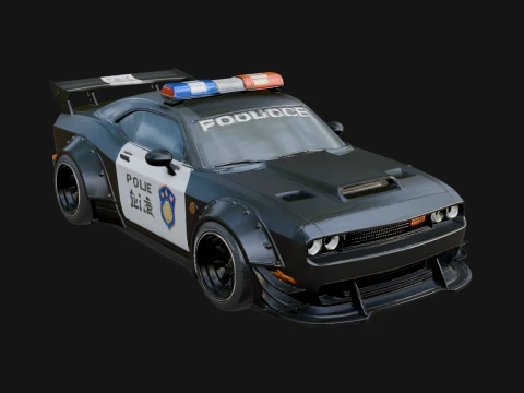 Police Patrol Car Model Design 5 - 3D Print Model 3D Print Model