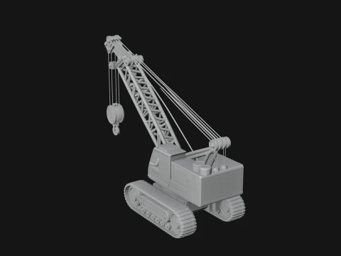 Crawler Crane Model Design 3 - 3D Print Model 3D Print Model