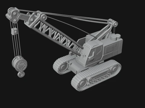Crawler Crane Model Design 3 - 3D Print Model 3D Print Model